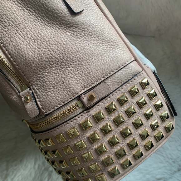 New NWT MICHAEL KORS RHEA ZIP PYRAMID STUD LMD BACKPACK TRAVEL SCHOOL Ballet - Picture 4 of 11